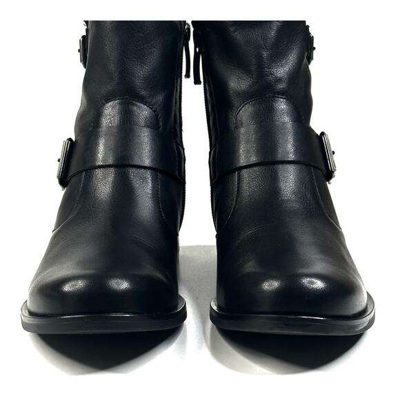 Paul Green Wyatt Womens Black Leather Ankle Boots Moto Size US 6 UK 3.5 New $495 - Picture 3 of 13